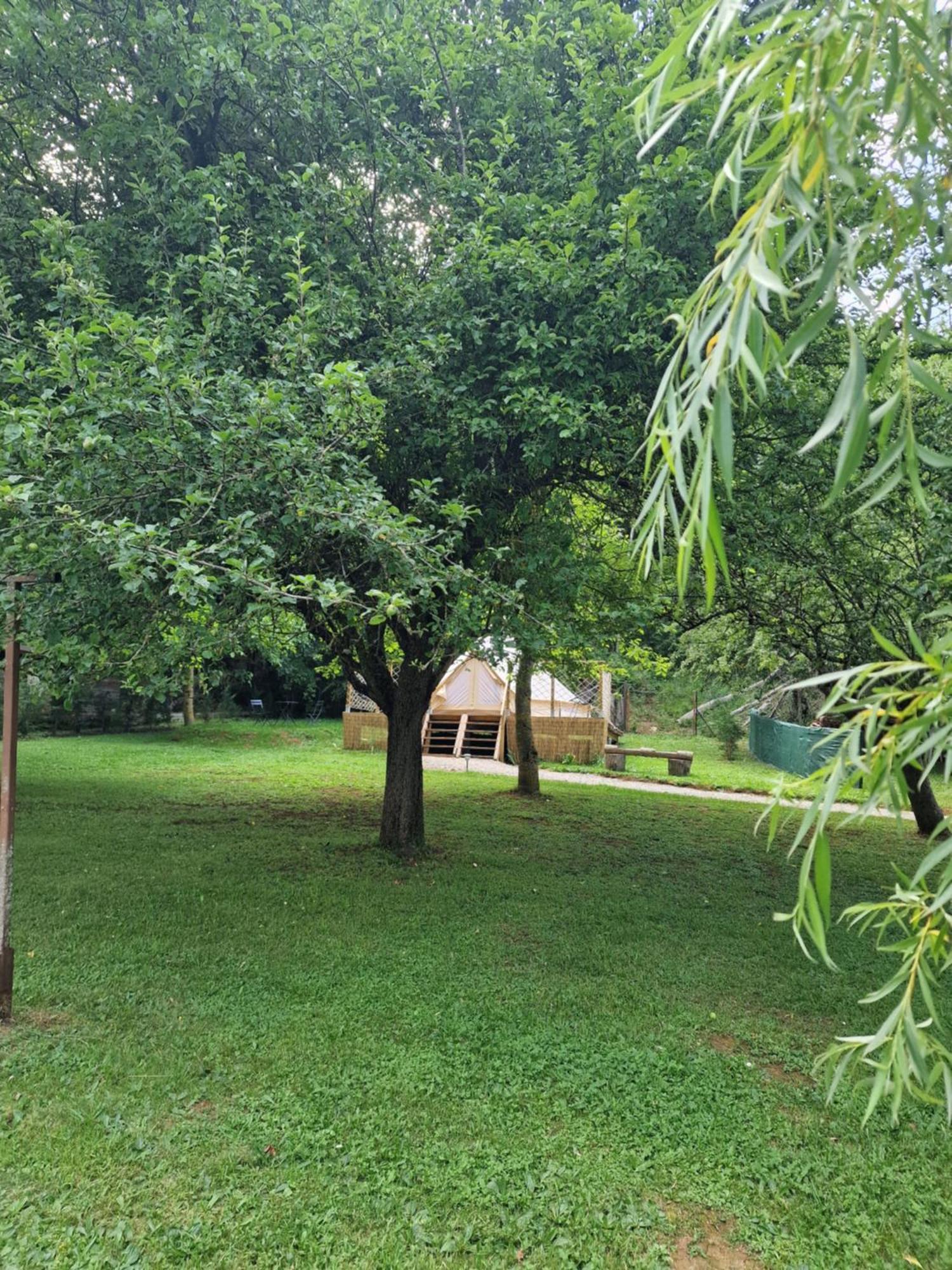 Lodge Tente Les Pommiers Glamping O Rendez-Vous En Demi-Pension Roquefeuil Exteriör bild